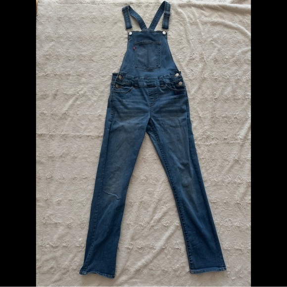 Levi’s Girl’s Blue Denim Overalls - Picture 1 of 6